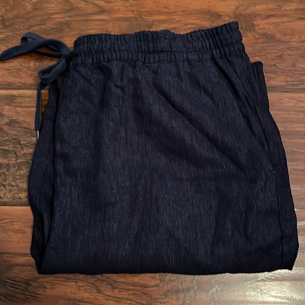 Pendleton Blue Linen Blend Pull-On Drawstring Pan… - image 3